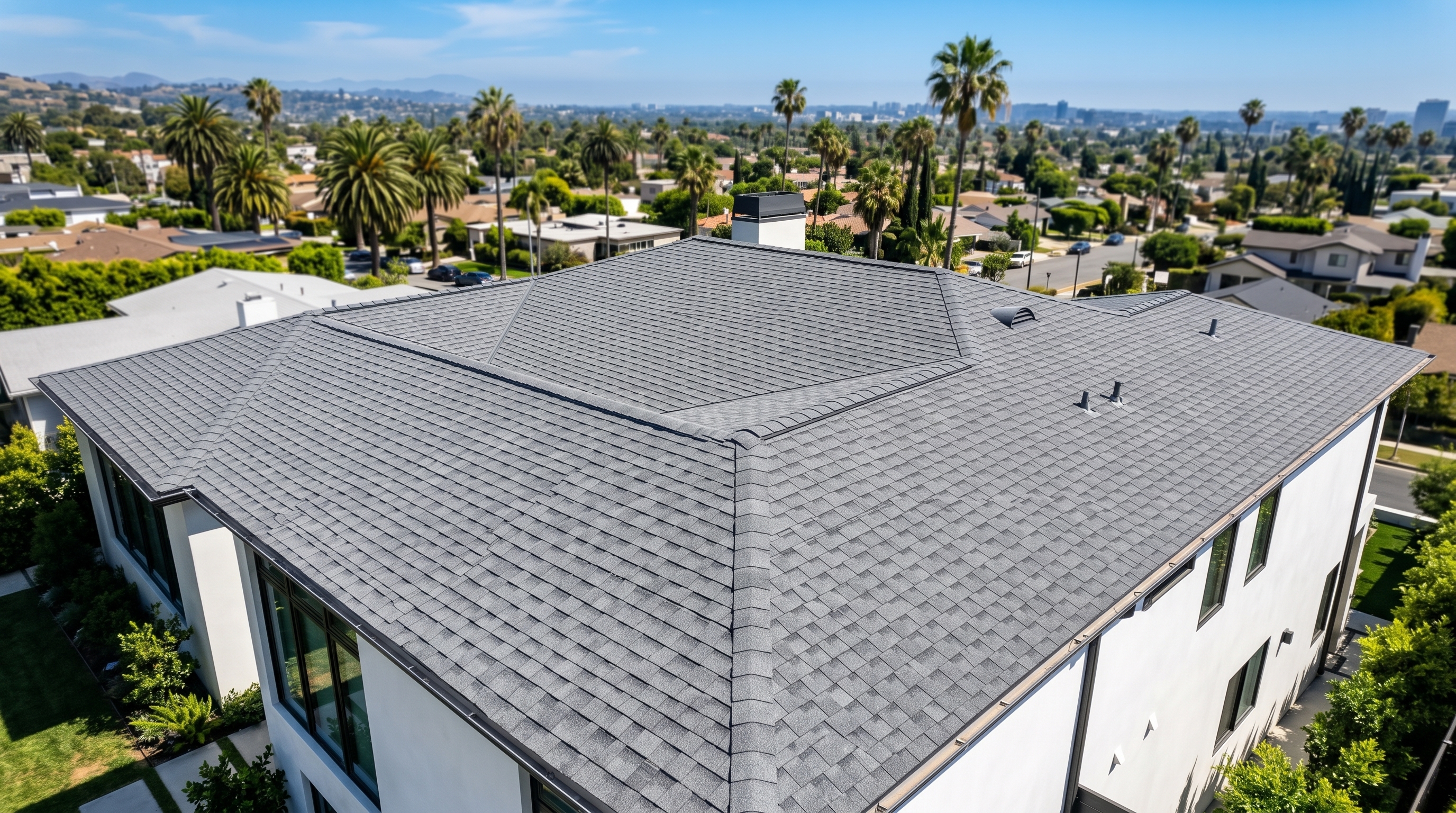 Modern Home with Charcoal Designer Roof